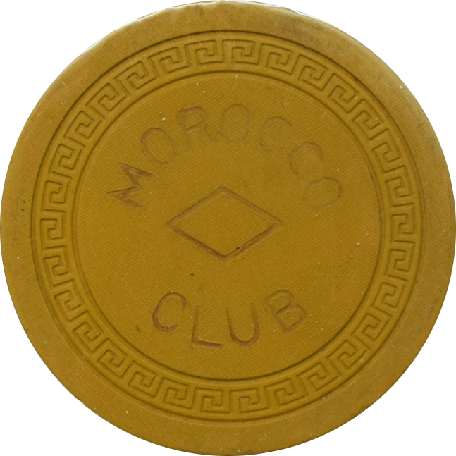 Morocco Club Casino Habana Cuba Yellow Diamond Roulette Chip