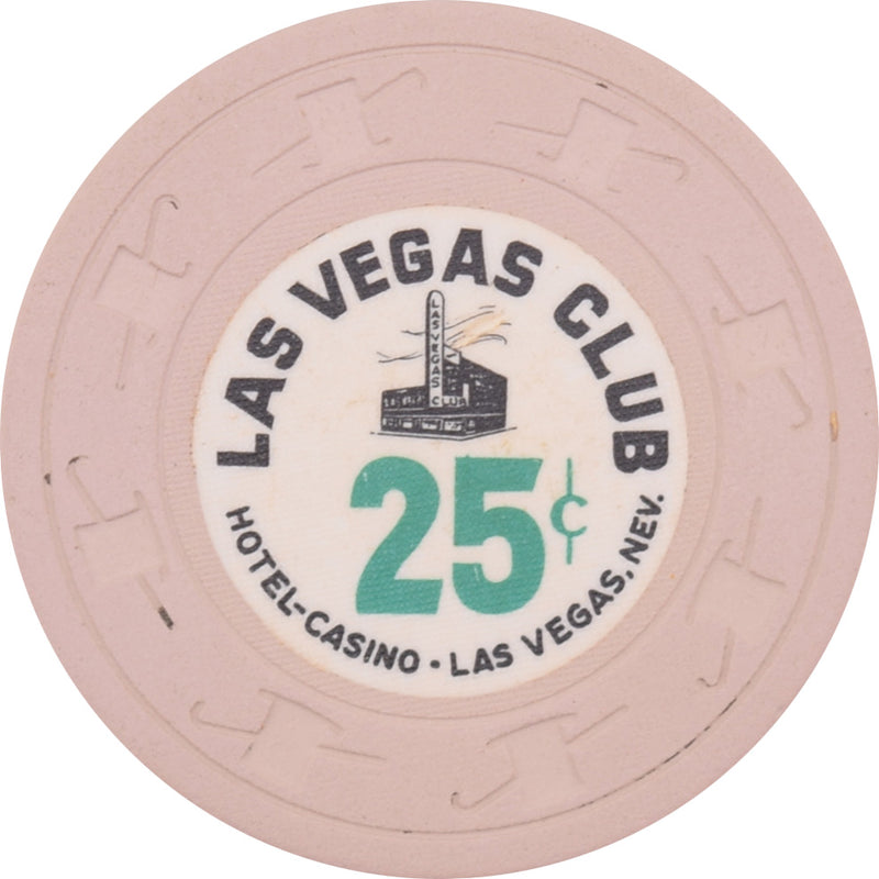 Las Vegas Club Casino Las Vegas Nevada 25 Cent Chip 1960s