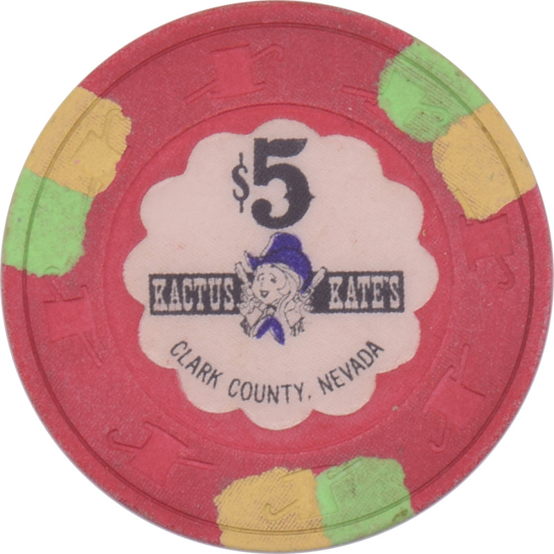 Kactus Kate's Casino Clark County Nevada $5 Chip 1984