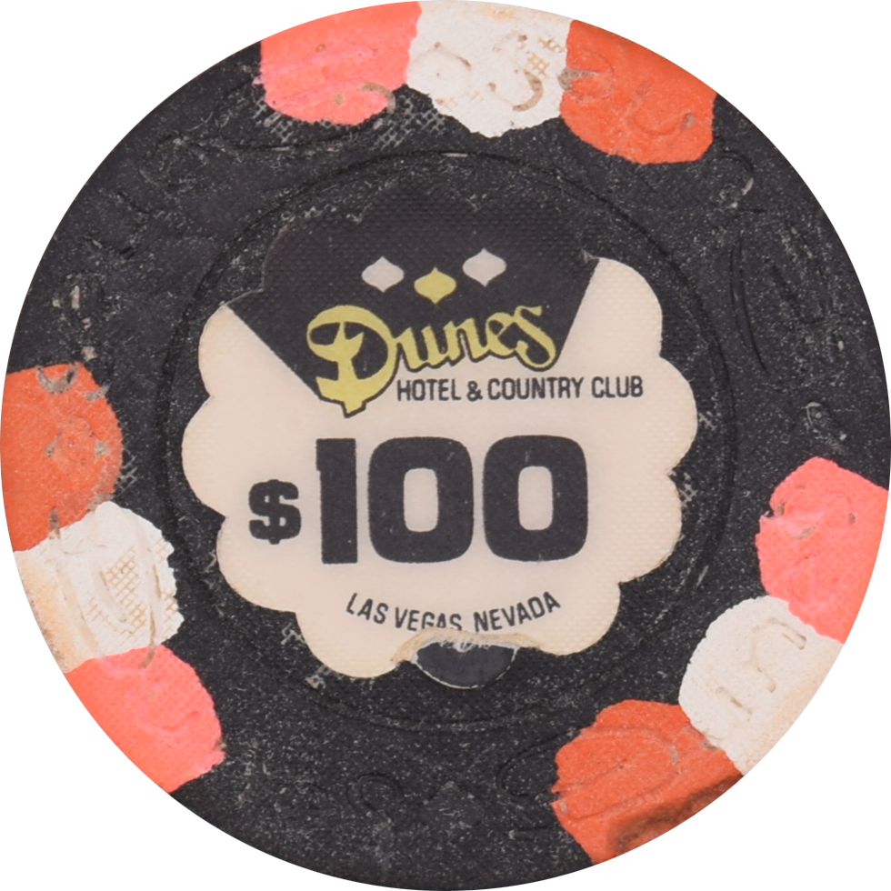 Dunes Casino Las Vegas Nevada $100 Dig Chip 1960s