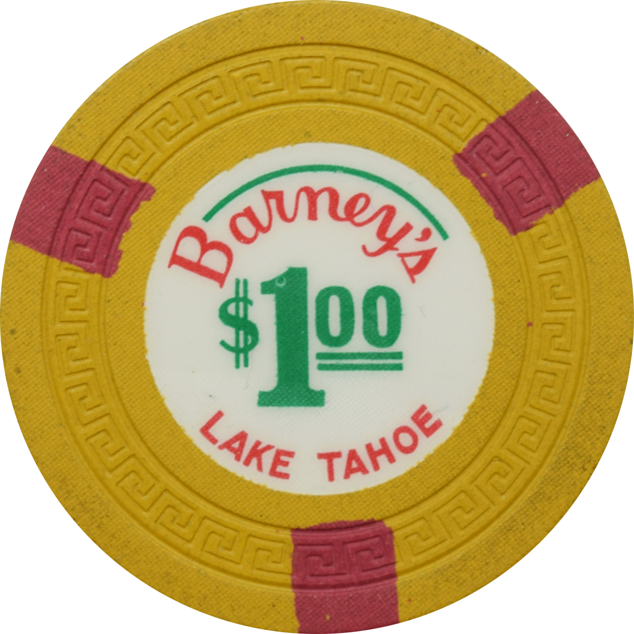 Barney's Casino Lake Tahoe Nevada $1 Chip 1961