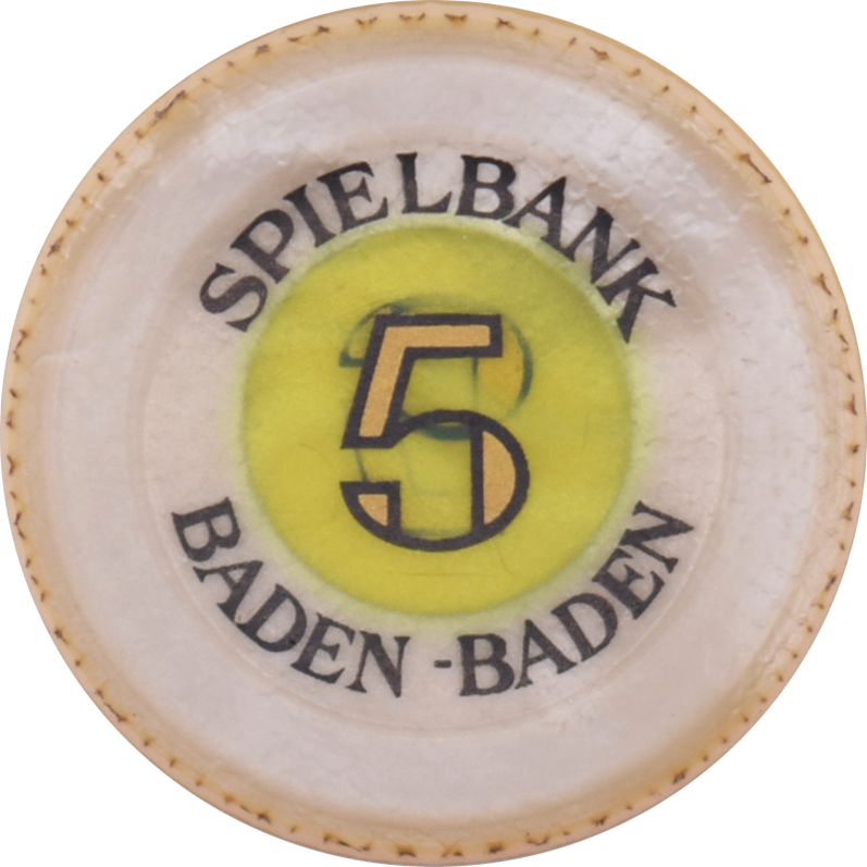 Spielbank Baden-Baden Casino Baden Baden Germany 5 DEM Jeton 32mm