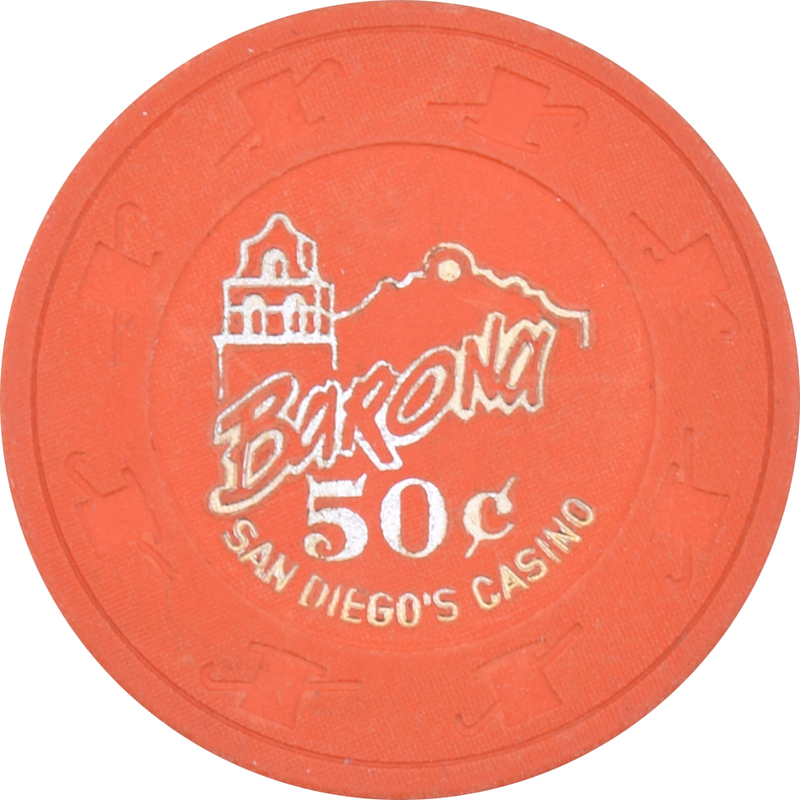 Barona Resort & Casino Lakeside California 50 Cent Chip