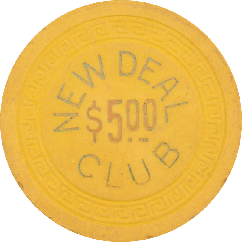 New Deal Club Casino Elko Nevada $5 Chip 1940s