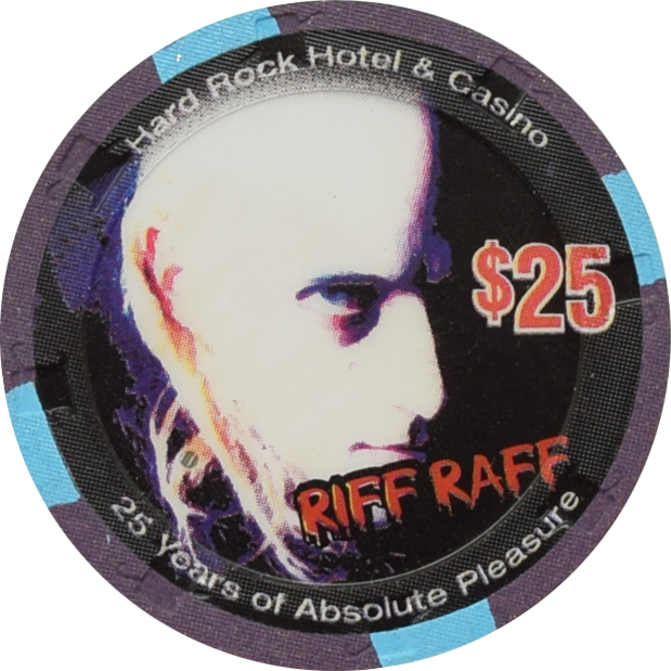 Hard Rock Casino Las Vegas Nevada $25 Rocky Horror Riff Raff Chip 2000