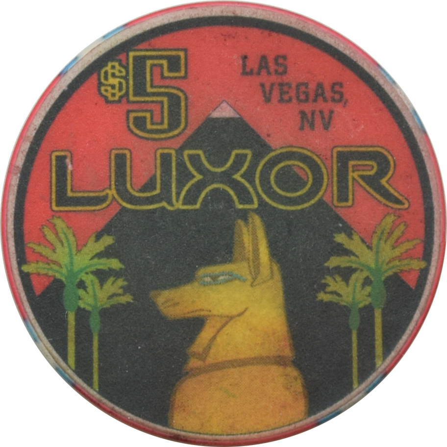 Luxor Casino Las Vegas Nevada $5 Dog Chip 2002