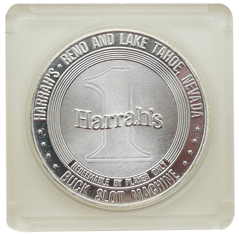 Harrah's Casino Reno and Lake Tahoe Nevada $1 Franklin Mint Proof Token 1965