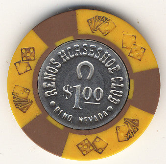 HorseShoe Club $1 (yellow) chip - Spinettis Gaming - 1