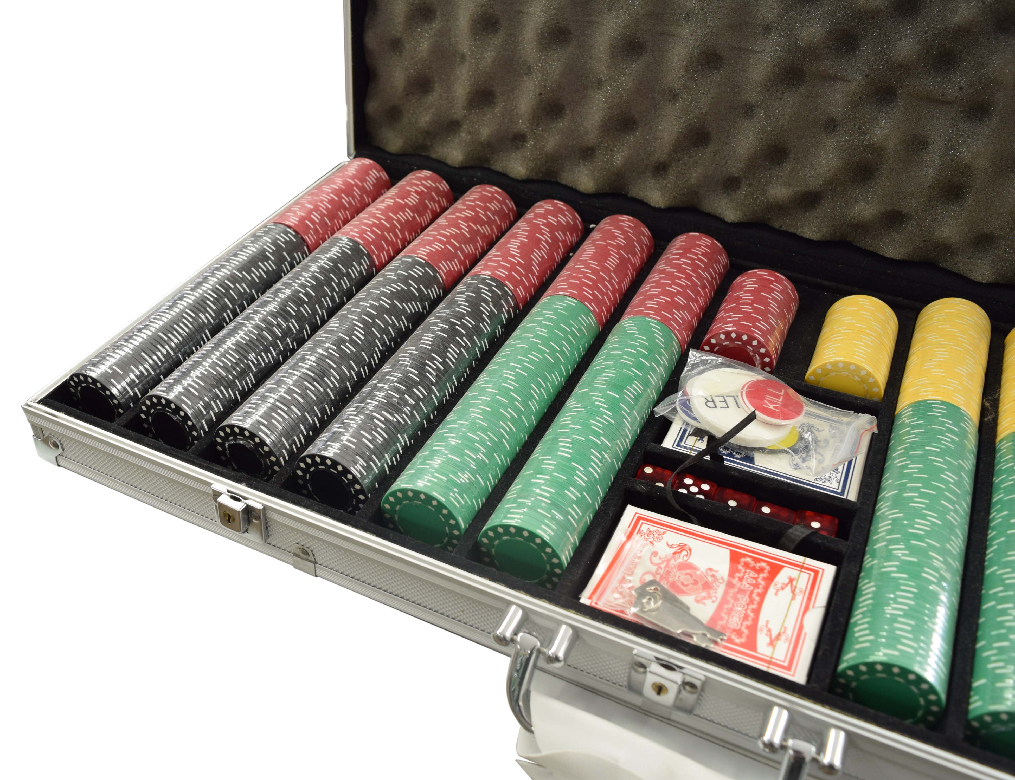 OTD 11.5 Gram Super Diamond Silver Case 1000 Chip Set