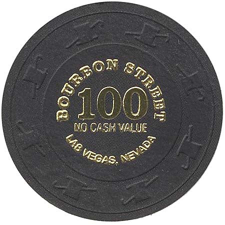 Bourbon Street Casino 100 (Black) NCV Chip - Spinettis Gaming - 1