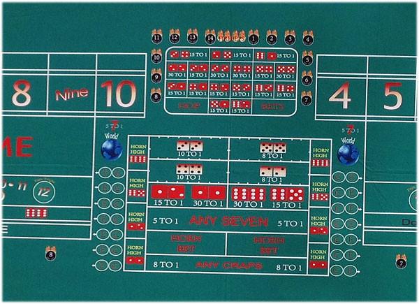 Casino Quality Craps Layout 8ft With Fire Bets