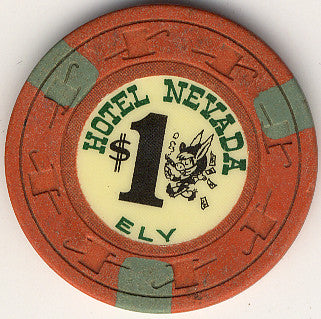 Hotel Nevada $1 (orange) chip - Spinettis Gaming