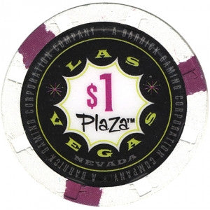 Plaza Hotel, Las Vegas NV (#2) $1 Casino Chip - Spinettis Gaming - 1