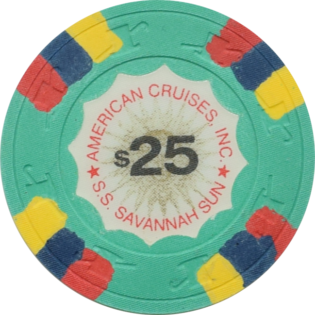 S.S. Savannah Sun Casino American Cruises $25 Chip