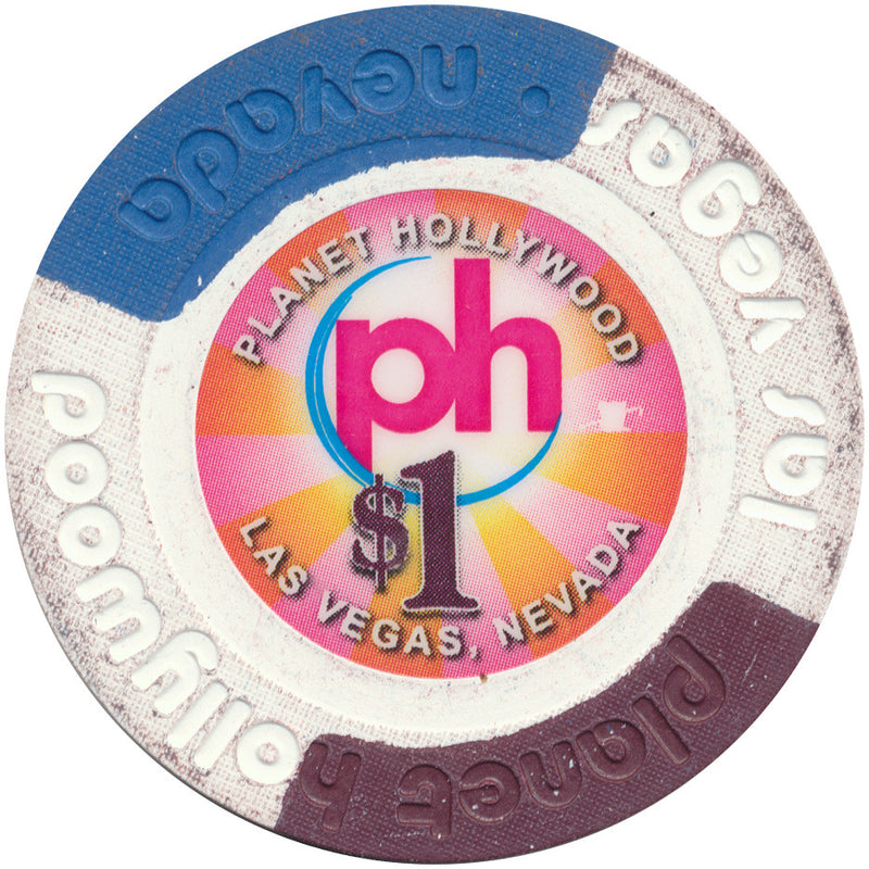 Planet Hollywood, Las Vegas NV (Small Inlay) $1 Casino Chip - Spinettis Gaming - 1