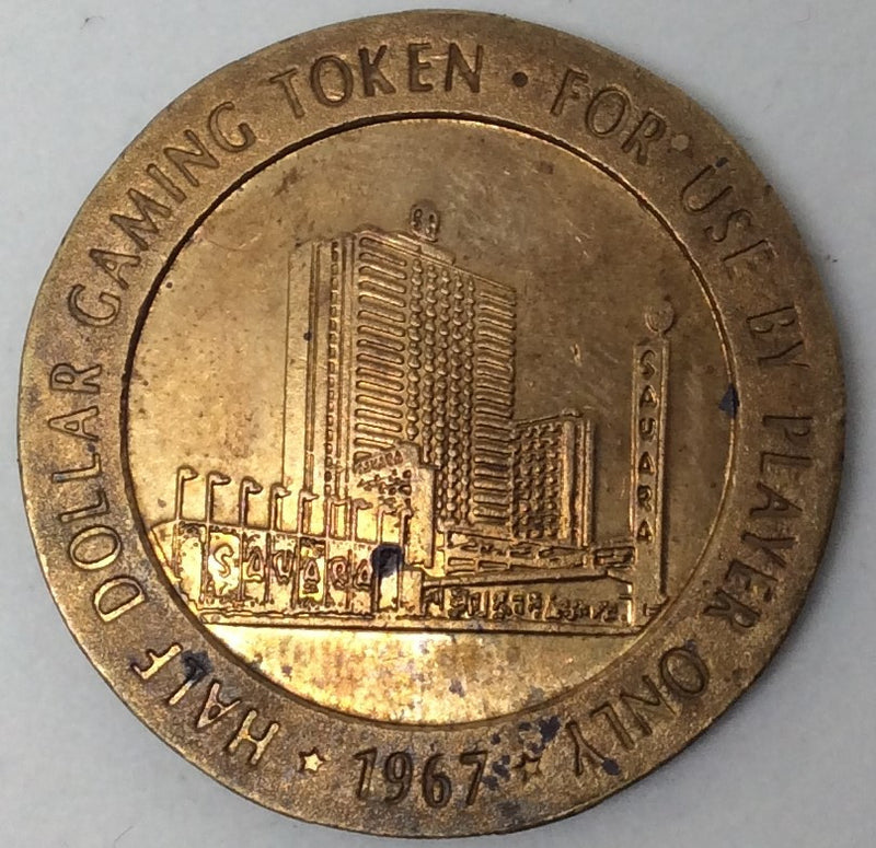 Sahara Hotel & Casino Las Vegas Half Dollar Gaming Token 1967 - Spinettis Gaming - 2