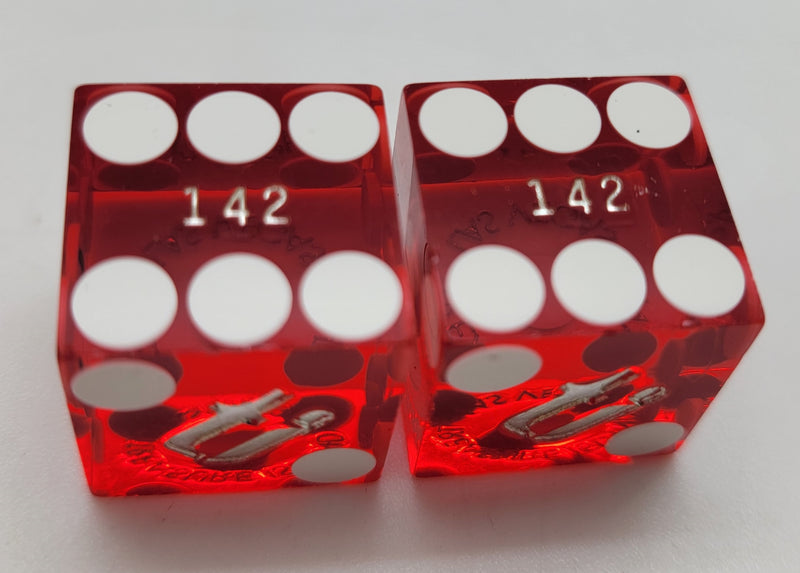 Treasure Island Casino Las Vegas Nevada Red Dice Pair Matching Numbers