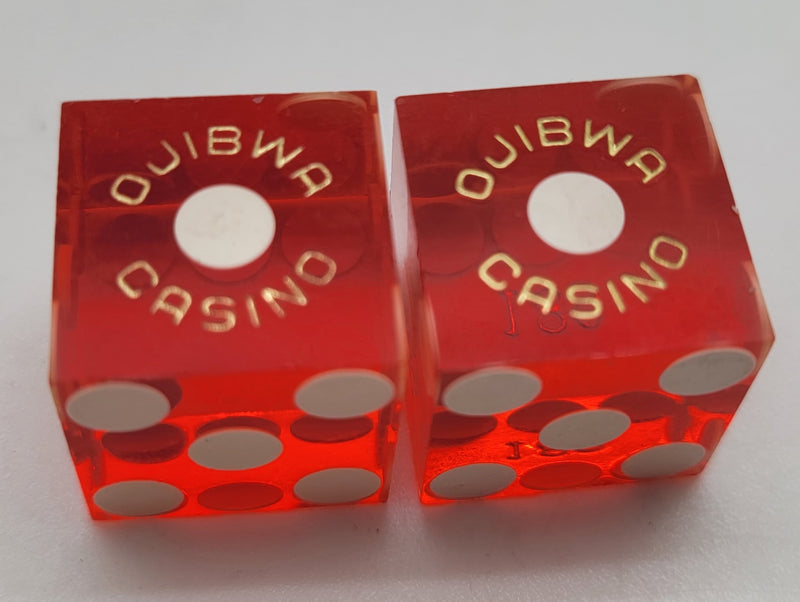 Ojibwa Casino Marquette, MI Red Dice Pair