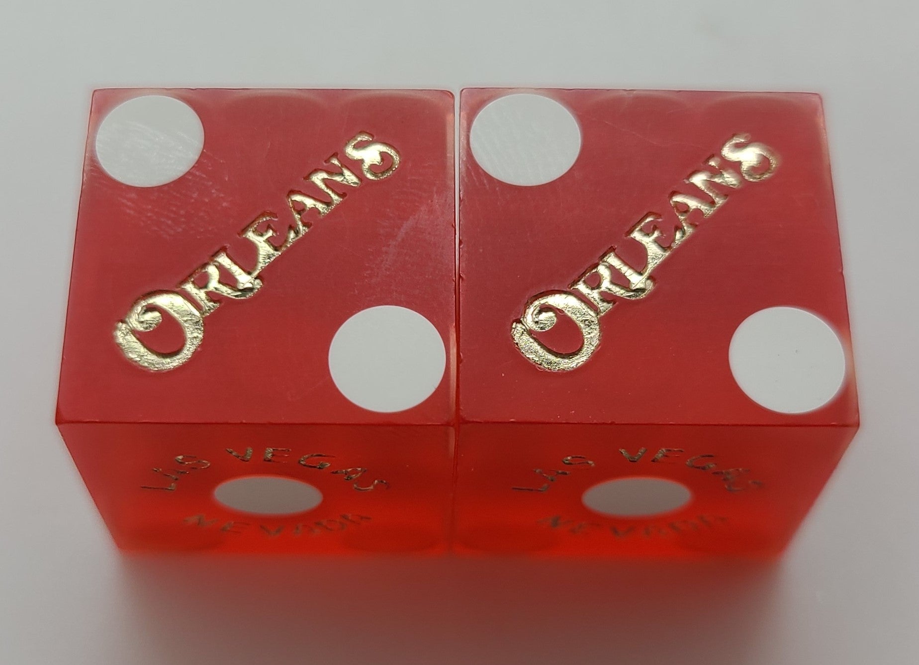 Orleans Casino Las Vegas Used Dice With Matching Numbers, Pair #4