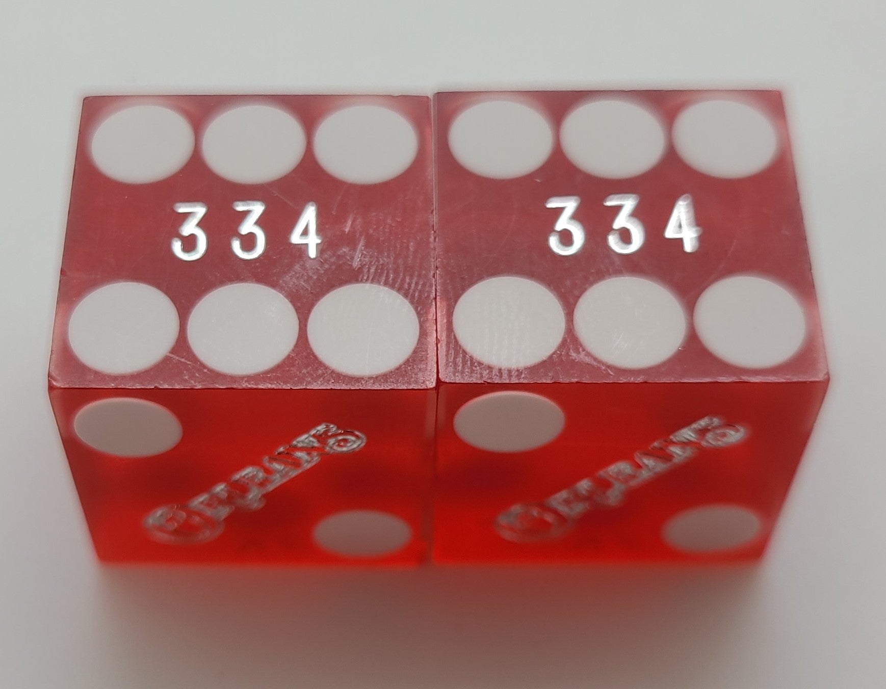 Orleans Casino Las Vegas Used Dice With Matching Numbers, Pair #3