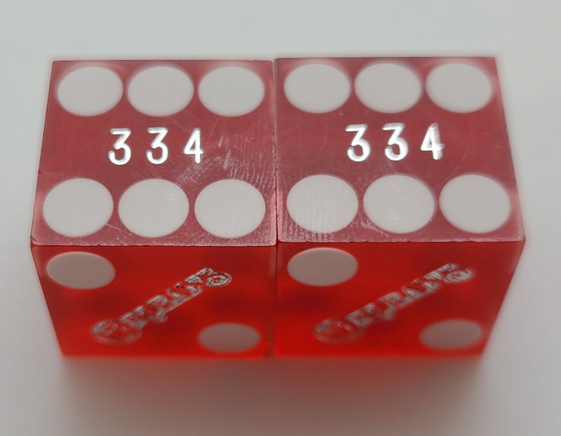 Orleans Casino Las Vegas Used Dice With Matching Numbers, Pair