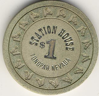 Station House $1 (off-white) chip - Spinettis Gaming - 2