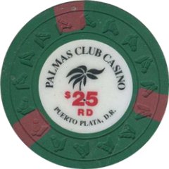 Palmas Club Casino $25 Chip Puerto Plata, Dominican Republic