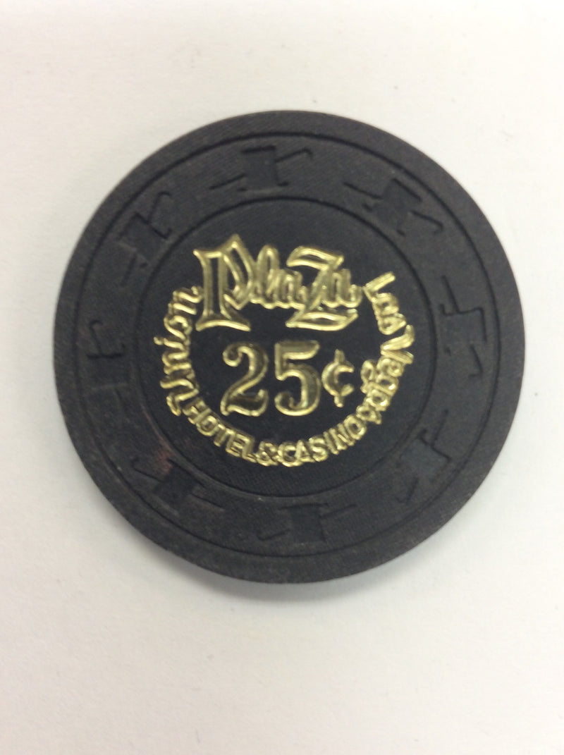 Union Plaza 25cent (black) chip - Spinettis Gaming