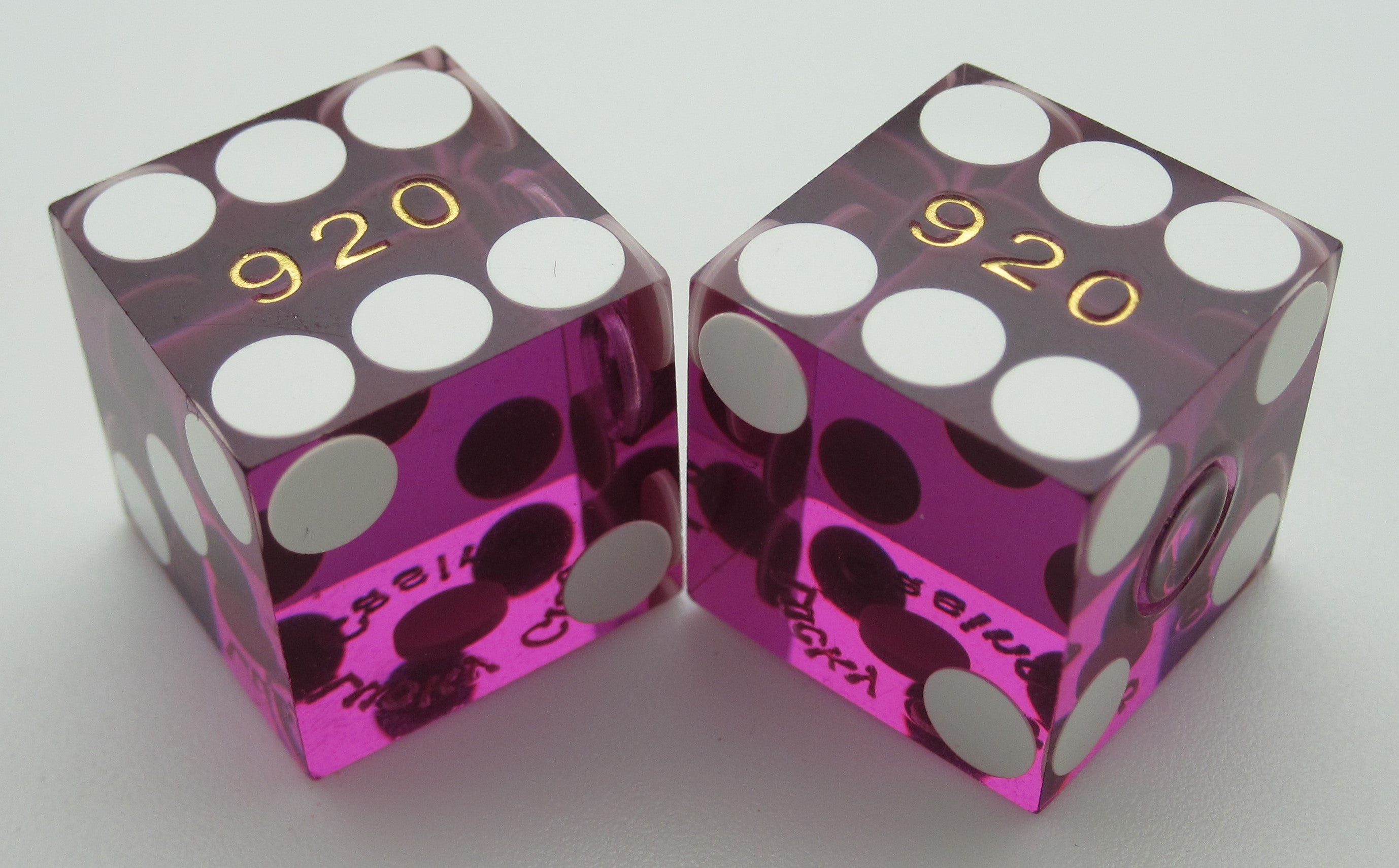 Lucky Club Casino Matching Numbers Casino purple Used Dice, One pair