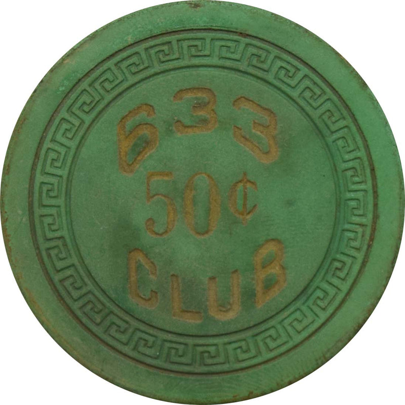 633 Club/Flamingo Club Illegal Casino Newport Kentucky 50 Cent Small Key Green Chip