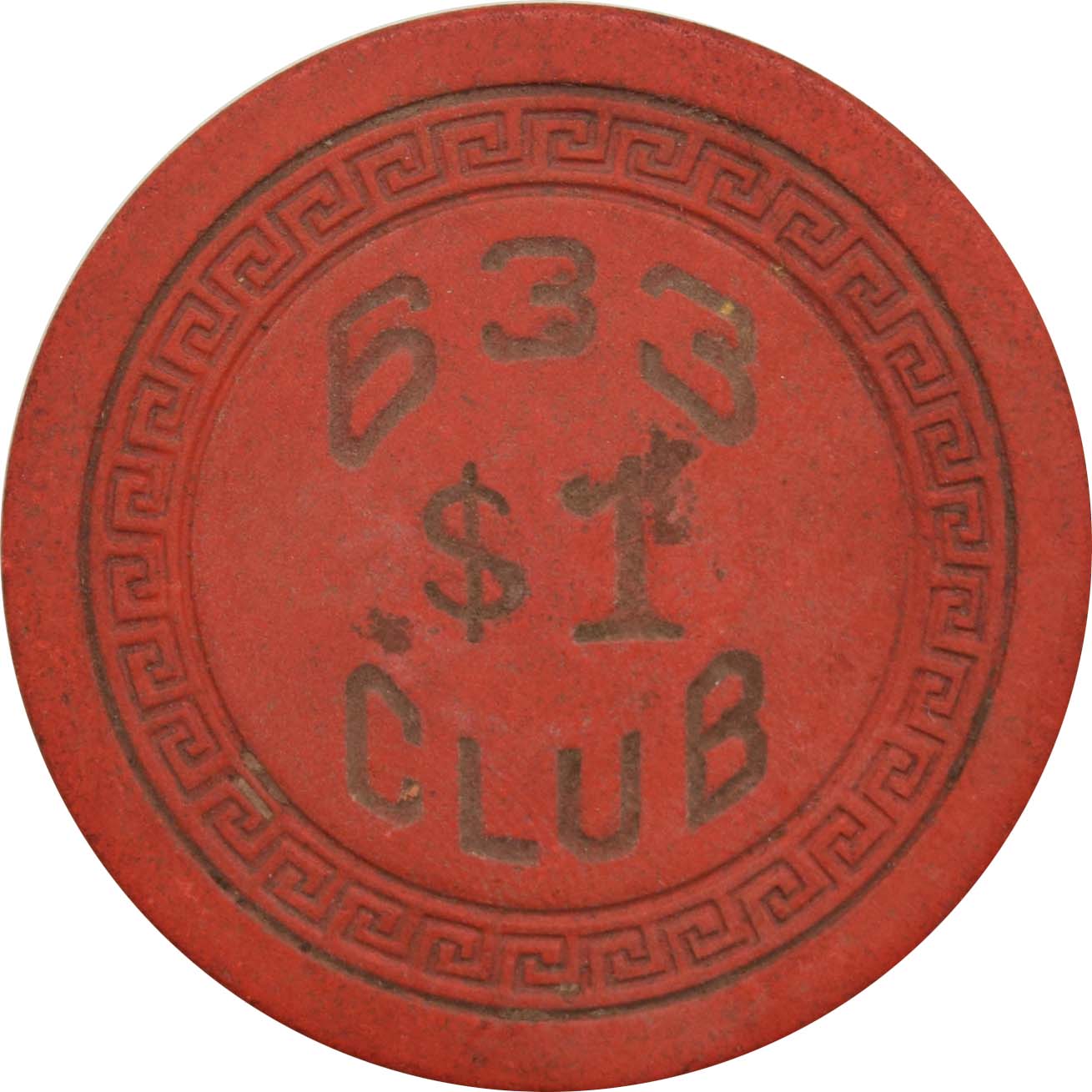 633 Club/Flamingo Club Illegal Casino Newport Kentucky $1 Small Key Chip