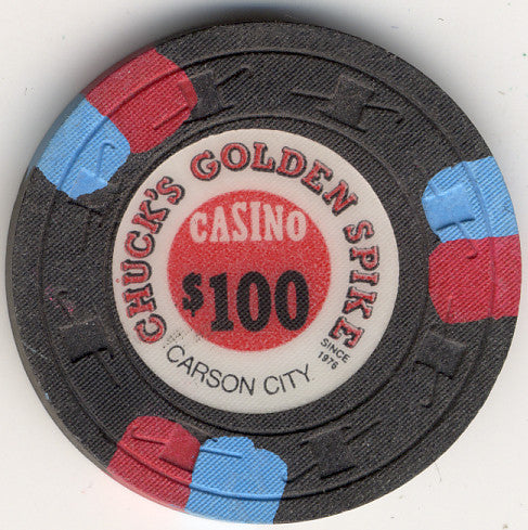 Chuck's Golden Spike $100 Chip - Spinettis Gaming - 2