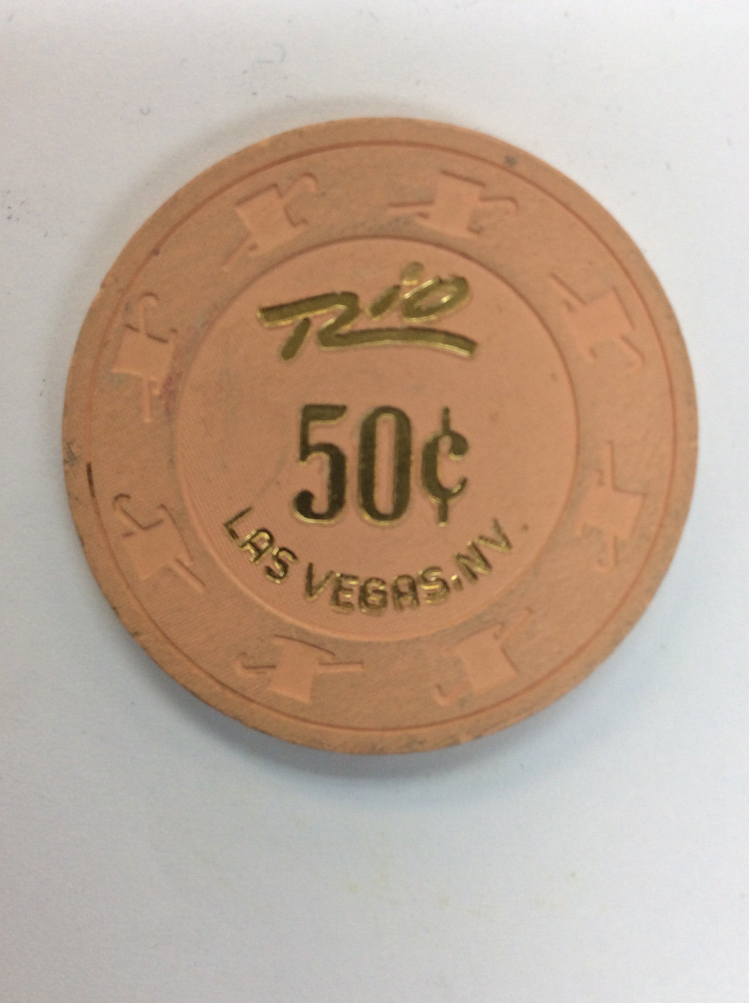 Rio 50cent (Lt. orange) Hot Stamp chip - Spinettis Gaming