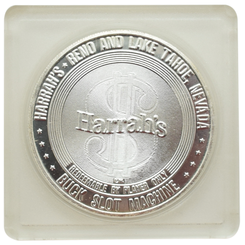 Harrah's Casino Reno and Lake Tahoe Nevada $1 Franklin Mint Proof Token 1965