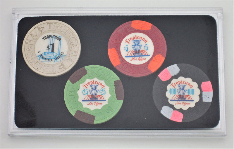 Tropicana Las Vegas Casino Collector 4 Chips Set