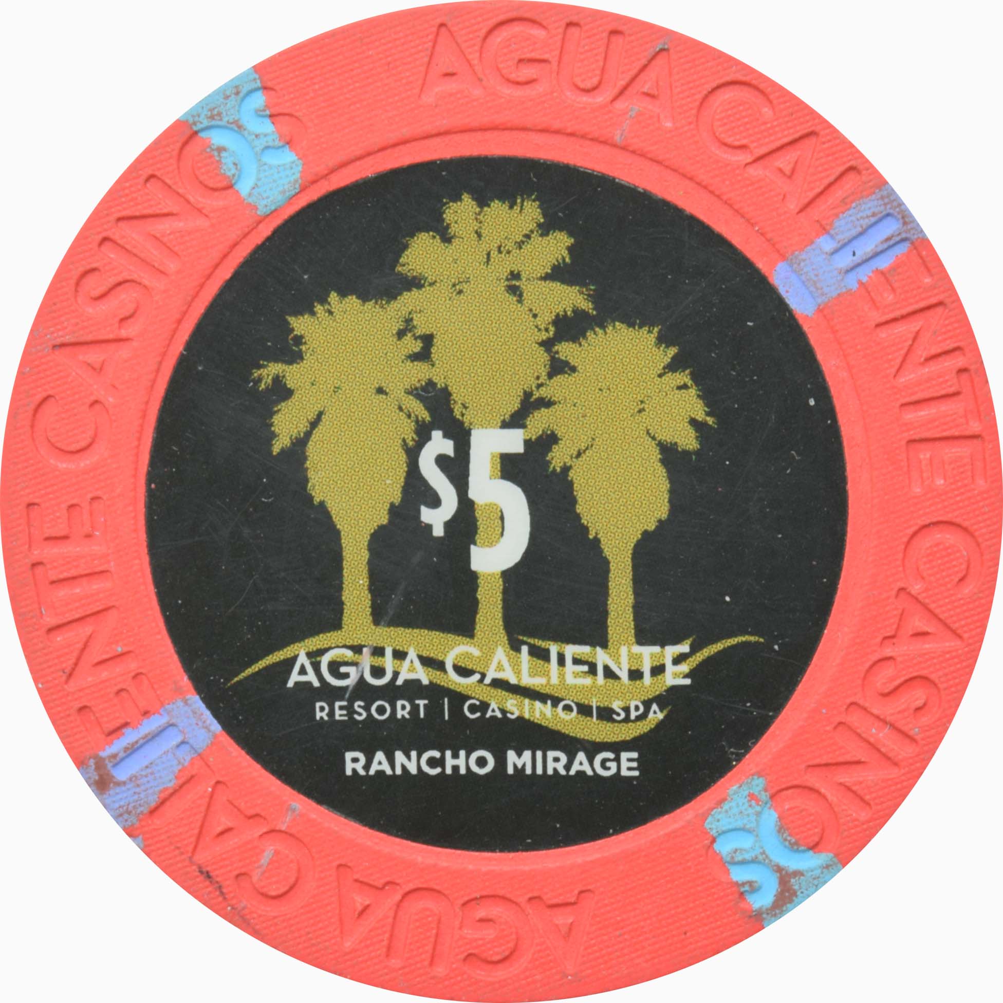 Agua Caliente Casino Rancho Mirage California $5 Chip 2021