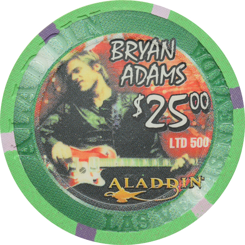 Aladdin Casino Las Vegas Nevada $25 Bryan Adams Chip 2001