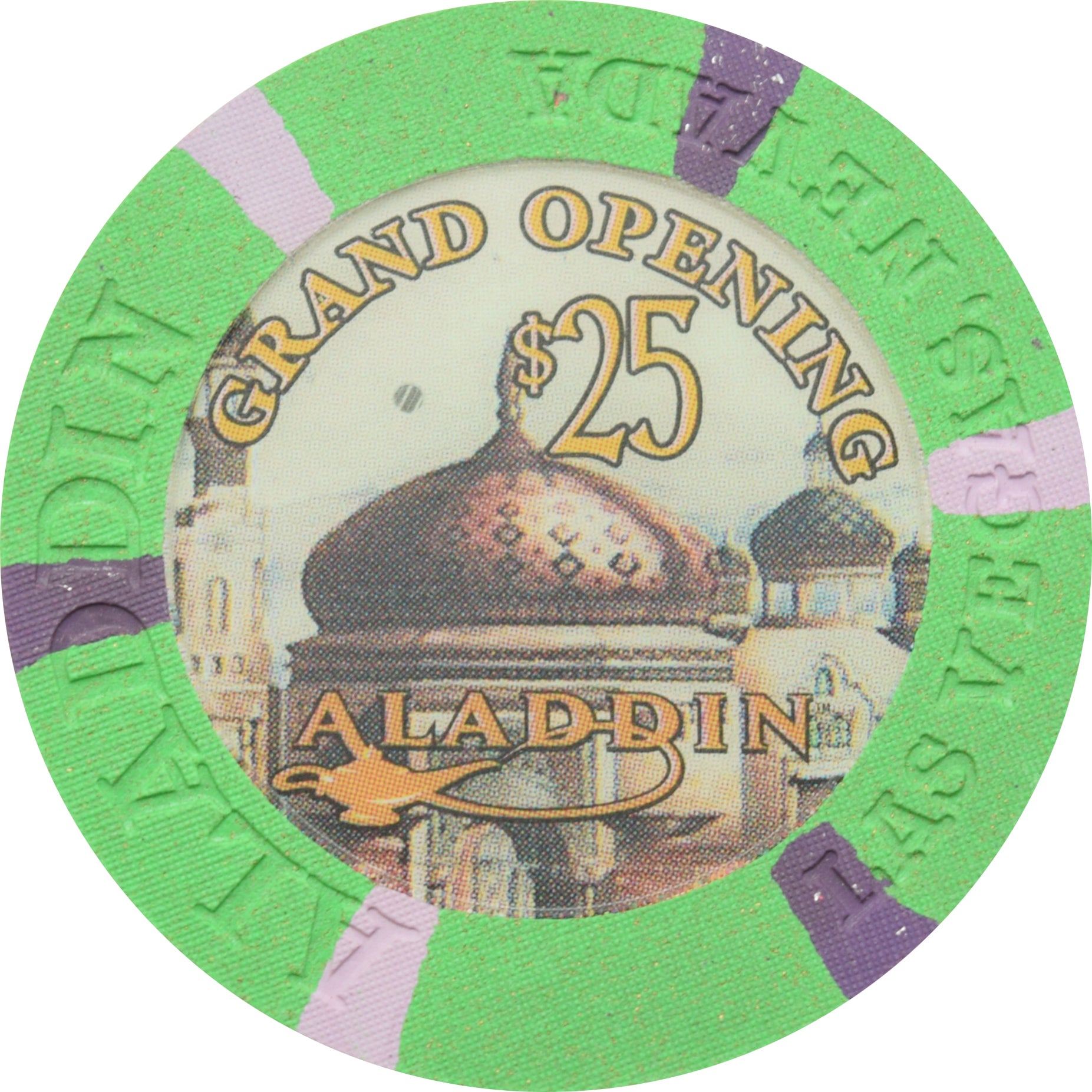 Aladdin Casino Las Vegas Nevada $25 Grand Opening Chip 2000