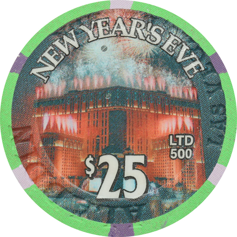 Aladdin Casino Las Vegas Nevada $25 Happy New Year Chip 2002