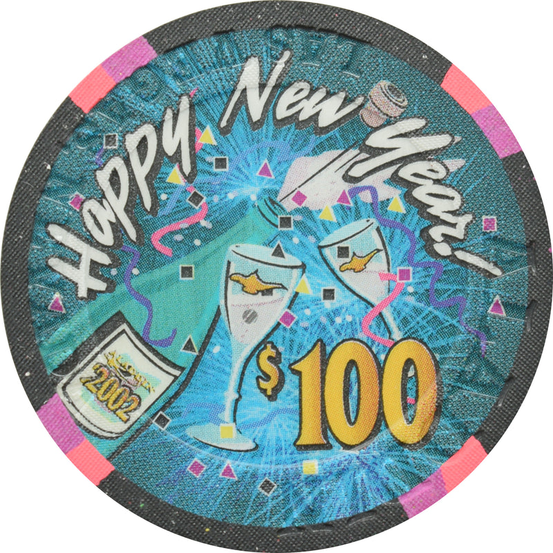 Aladdin Casino Las Vegas Nevada $100 Happy New Year Chip 2002