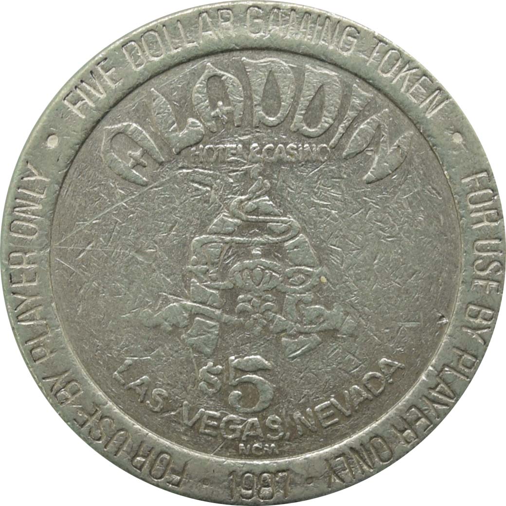 Aladdin Casino Las Vegas Nevada $5 Token 1987