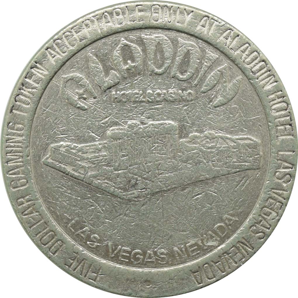 Aladdin Casino Las Vegas Nevada $5 Token 1987