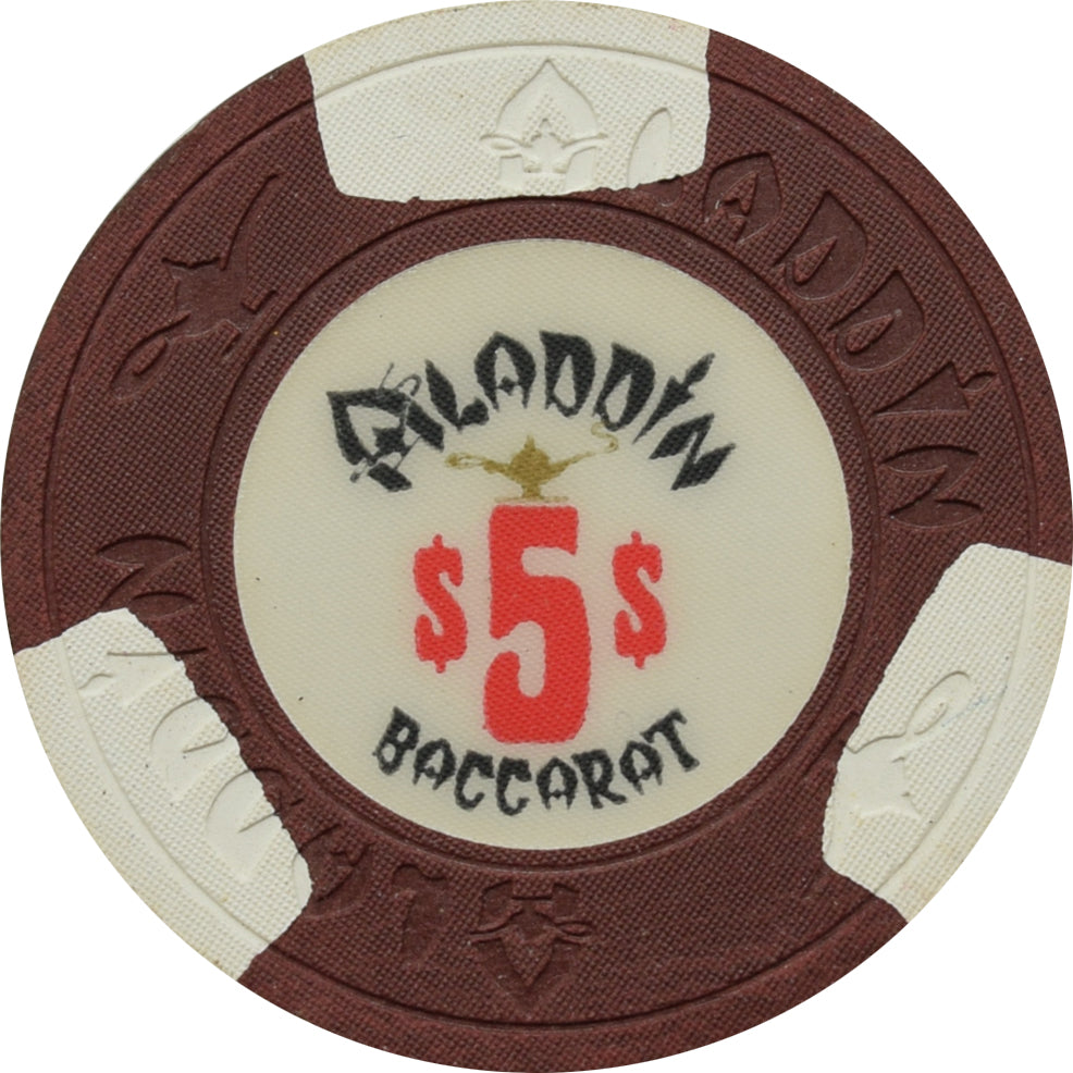 Aladdin Casino Las Vegas Nevada $5 Baccarat Chip 1980s