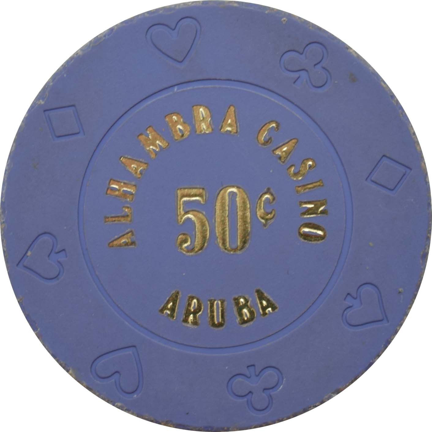 Alhambra Casino Oranjestad Aruba 50 Cent Chip