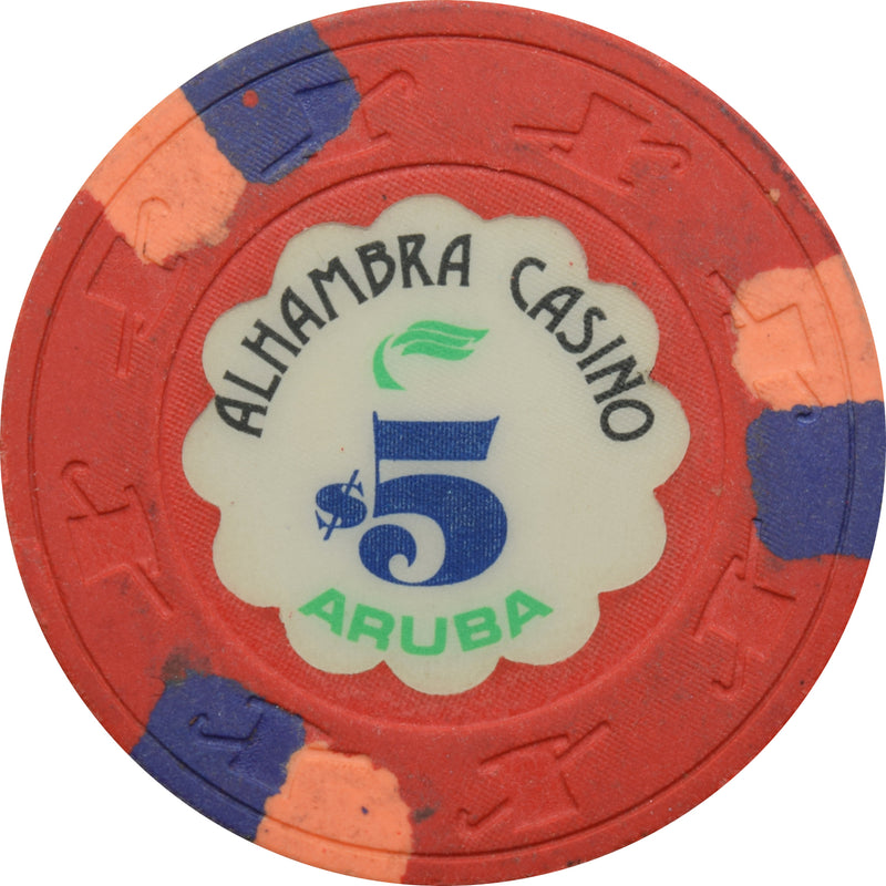 Alhambra Casino Oranjestad Aruba $5 Chip