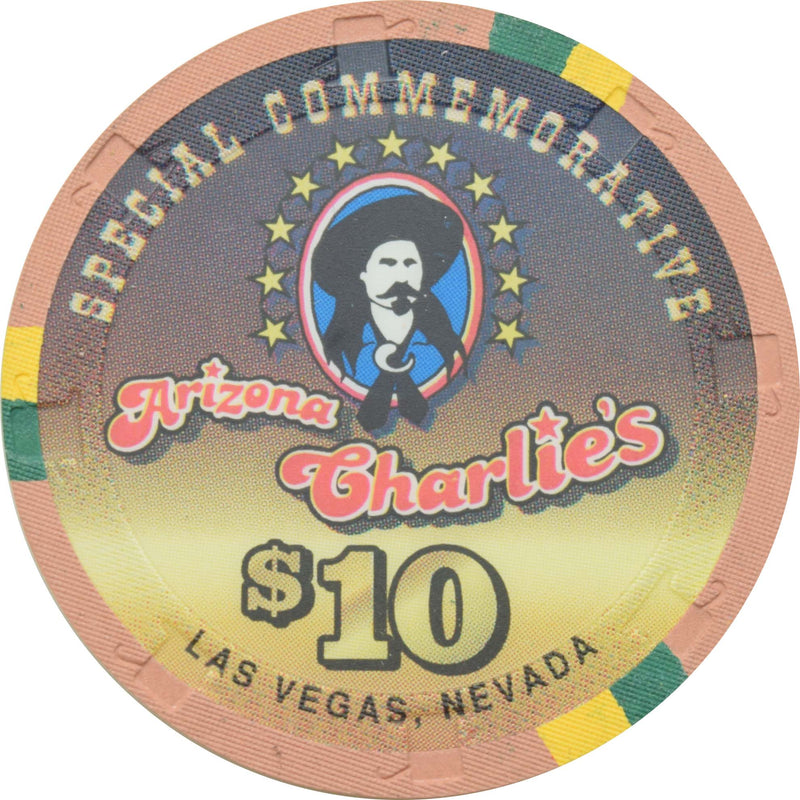 Arizona Charlie's Casino Las Vegas Nevada $10 10th Anniversary Chip 1998