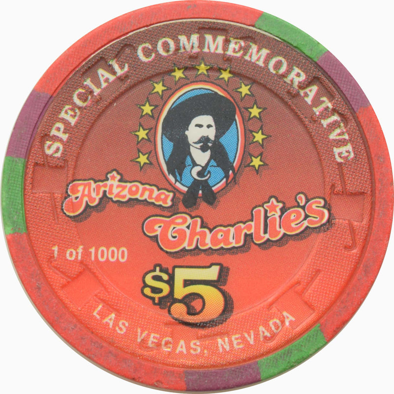 Arizona Charlie's Casino Las Vegas Nevada $5 Don Maynard Chip 1996