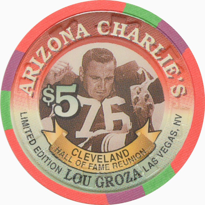 Arizona Charlie's Casino Las Vegas Nevada $5 Lou Groza Chip 1996