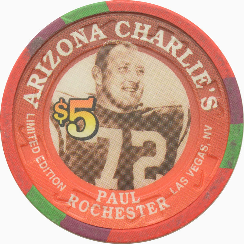 Arizona Charlie's Casino Las Vegas Nevada $5 Paul Rochester Chip 1996