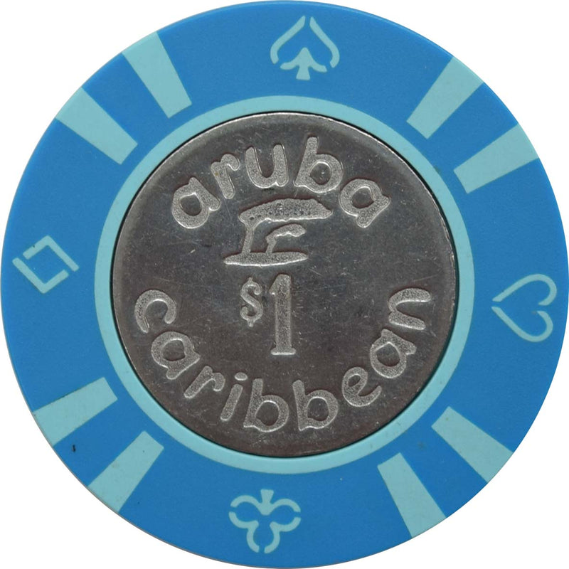 Aruba Caribbean Casino Palm Beach Aruba $1 Blue Chip